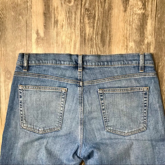 Eileen Fisher Classic Straight Leg Distressed Denim Jeans Size 6, runs large - Picture 8 of 14